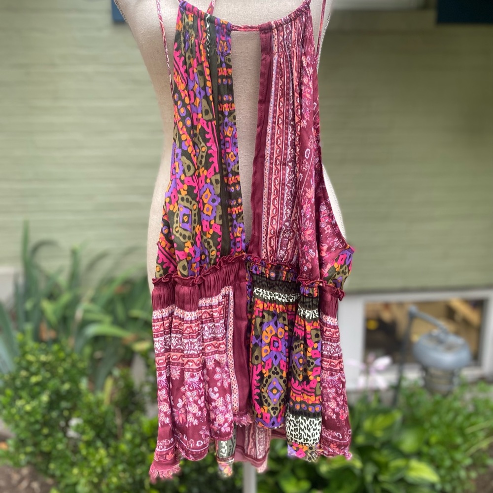 Free People High Neck Silky Blouse